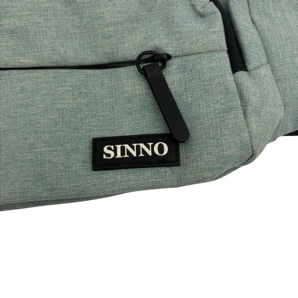 SINNO Large Crossbody Fanny Pack‎ for Women Dark Green 4 Zipper Compartments